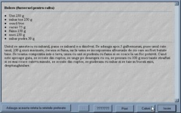 asa arata reteta pe ecran. (dar poate fi si tiparita la imprimanta)